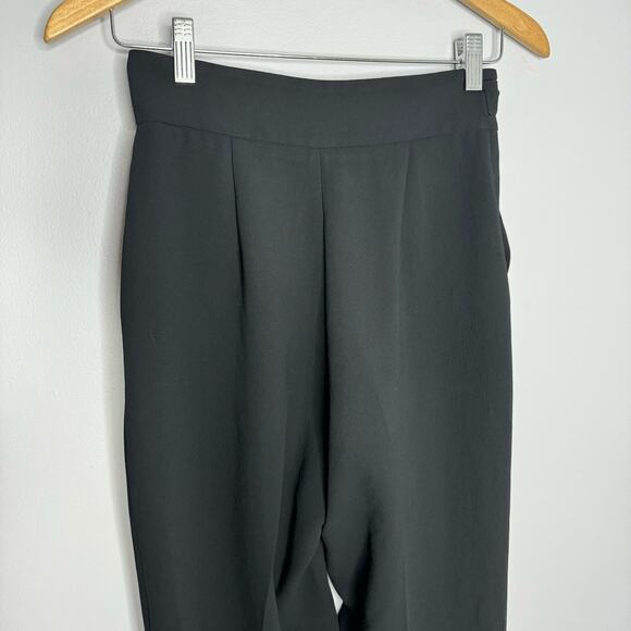 Wilfred Anna Highw Waist Belted Straight Leg Pants Trouser Black Sz. 0 - Picture 8 of 12